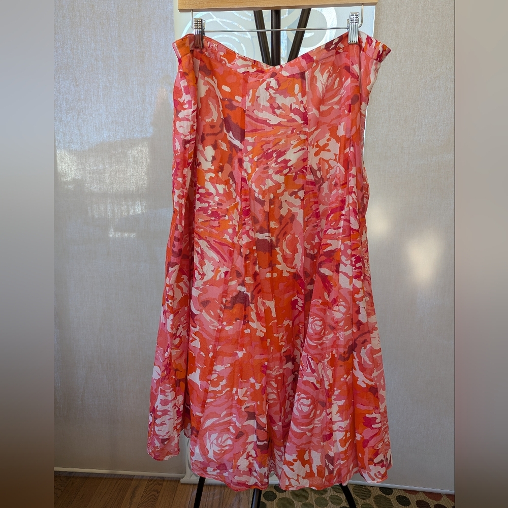 Coldwater Creek Floral Midi Skirt - Size 1X
